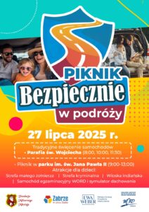 Piknik bezpiecznie w podróży plakat