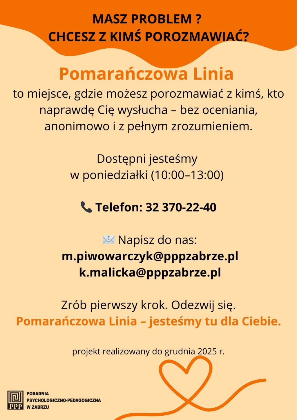 pomarańczowa linia